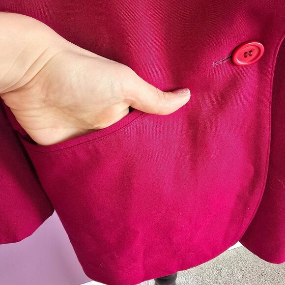 Express vintage hot pink boxy preppy buisness casual blazer. Size S - Picture 3 of 9